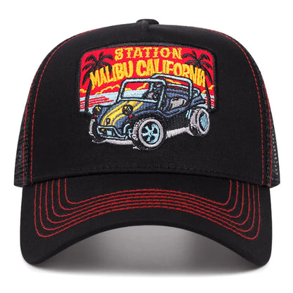 Trendi sas hímzésű baseball sapka férfiaknak és nőknek, nyári, lélegző hálós, snapback trucker sapka