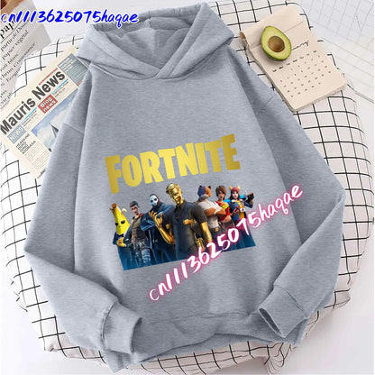 New Fortnites Kids Sweatshirts Cartoon Game Character Printed Hoodie Autumn Casuals Children Tops Winter Baby Boys Clothing