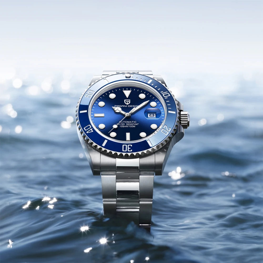 New PAGANI DESIGN Diving Automatic Mechanical Watch Luxury Sports Waterproof Watch Stainless Steel Sapphire Luminous Watch for Men