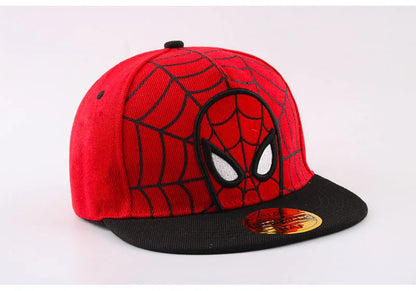 *2026 Anime Cartoon Spiderman Hats for Kids Toddler Baby Baseball Cap Spring Summer Children's Snapback Hip Hop Adjustable Caps