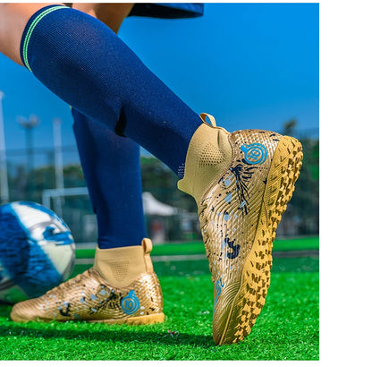 Nouvelles chaussures de football professionnelles pour hommes, chaussures de football antidérapantes, unisexes, respirantes, chaussures de futsal, nouvelles chaussures à crampons, livraison directe, ultralégères