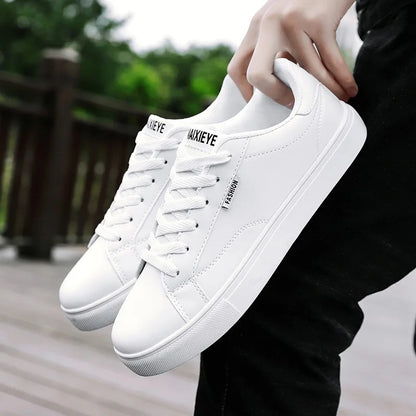 Men's Casual Skateboarding Shoes White Shoes Outdoors Leisure Sneakers Breathable Walking Shoes Flat Shoes Chaussure Homme 39-48