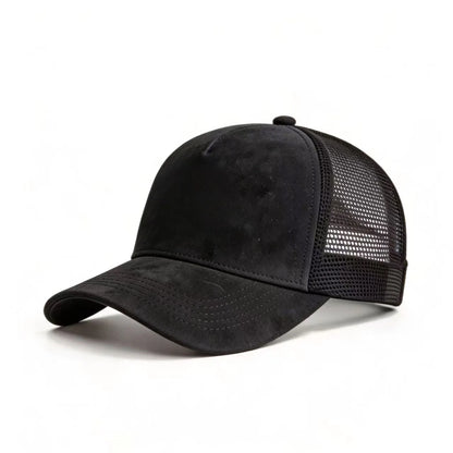 Summer Mesh Baseball Cap Women Men Solid Suede Cap Patch Snapback Hat Casual Breathable Unisex Street Hip Hop Trucker Caps