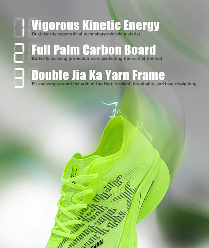 IRUNSVAN Chaussures de sport à semelle en carbone Chaussures de course à pied professionnelles pour marathon Chaussures de jogging respirantes et amortissantes unisexe 095
