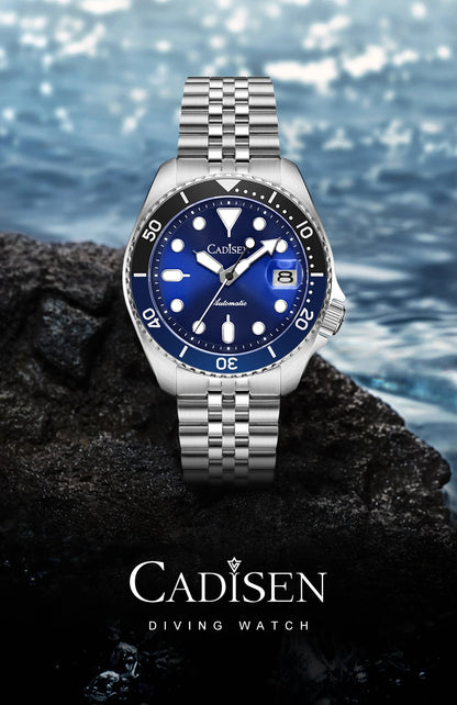 CADISEN New Luminous Men Mechanical Wristwatches Ceramic Bezel MIYOTA 8215 Sapphire Glass Automatic Watch Men Relogio Masculino
