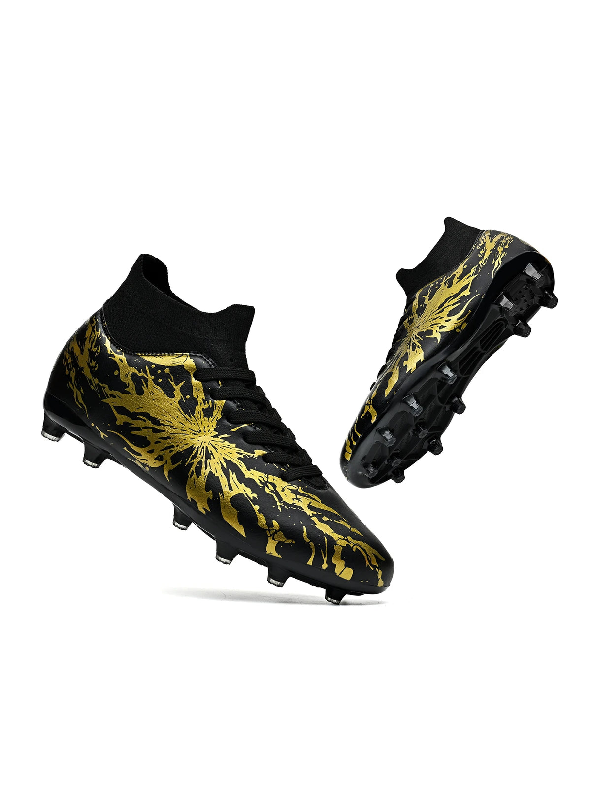 Chaussures de football pour hommes AG FG, chaussures de football pour terrain ferme, respirantes, en PU, anti-abrasion, pour les matchs et l'entraînement quotidien des adultes