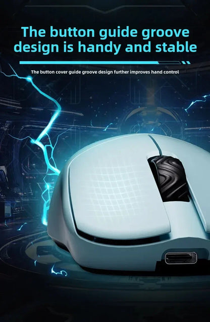 Rato sem fios esports SCYROX V6 não poroso 40g 750IPS com recetor 8k, resposta rápida, PixArt 3950, controlador web 8KHz de alta qualidade