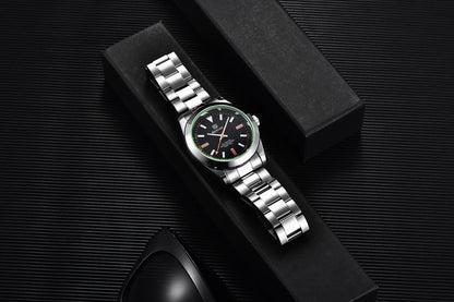 BENYAR – Nuovo orologio da uomo, marchio di lusso, orologio meccanico a carica automatica, impermeabile fino a 50 m, modello sportivo con lancette luminescenti