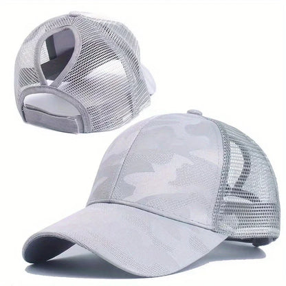 Baseballkepsar för kvinnor med hästsvans, vår- och sommarhattar i nät, löparhattar med snapback, justerbara hattar för kvinnor och flickor, utomhushattar med visir