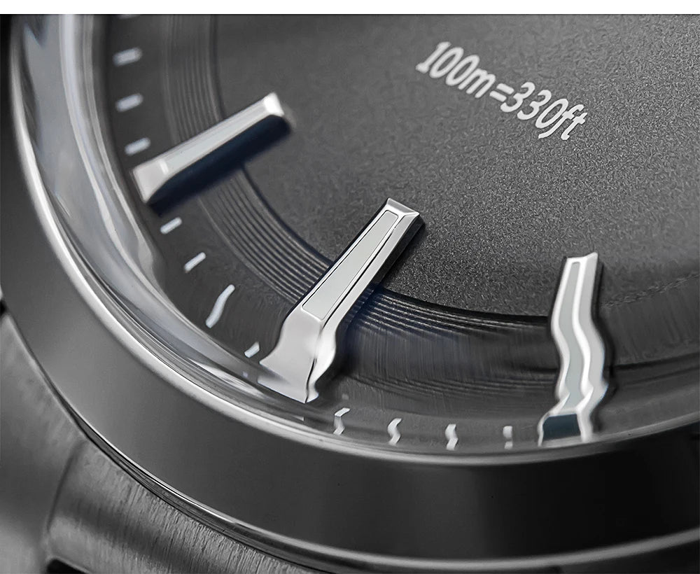 Orologio da uomo ADDIESDIVE in acciaio, stile di lusso, dotato di vetro bombato, movimento al quarzo e rivestimento luminescente blu BGW9; impermeabile fino a 100 ATM, display analogico – Modello AD2066