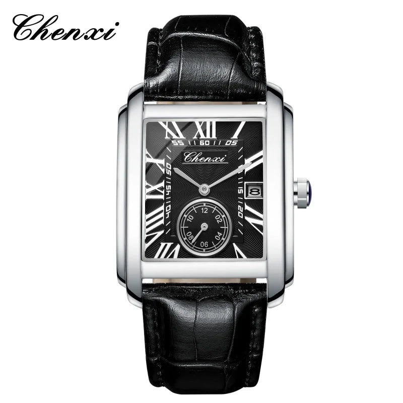 CHENXI 8216 Hot Selling Top Brand Business Men's Watch Quartz Military Calendar Waterproof Men's Leather Strap Elegant Clock