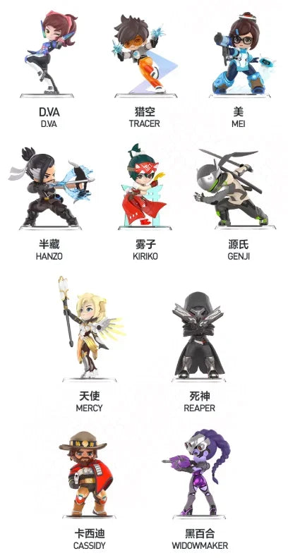 POP MART Overwatch Play of The Game Series Original Blind Box Surprise Mystery Box Cute Anime Action Figure Ornaments Figurines
