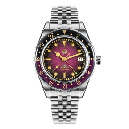 San Martin 2025 Men's Watches Retro NH34 GMT Sandwich Dial 40mm Bidirectional Sapphire Bezel Luxury Sports Watch 20Bar SN0134