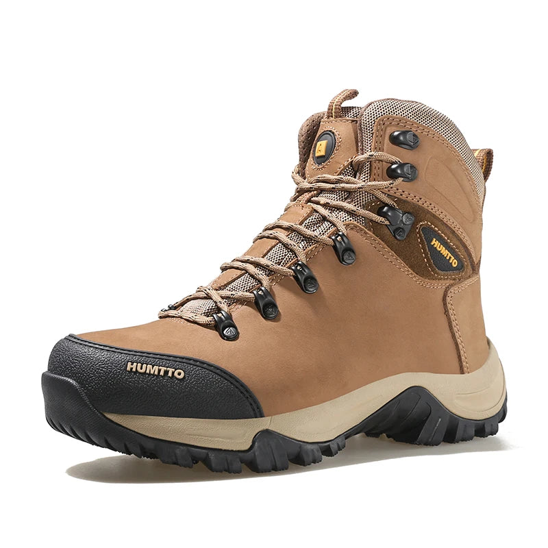 HUMTTO Sapatilhas de Caminhada Impermeáveis para Homem, Botas de Caça Táticas de Deserto, Botas de Trekking pelo Tornozelo para Homem e Mulher, Quentes em Couro