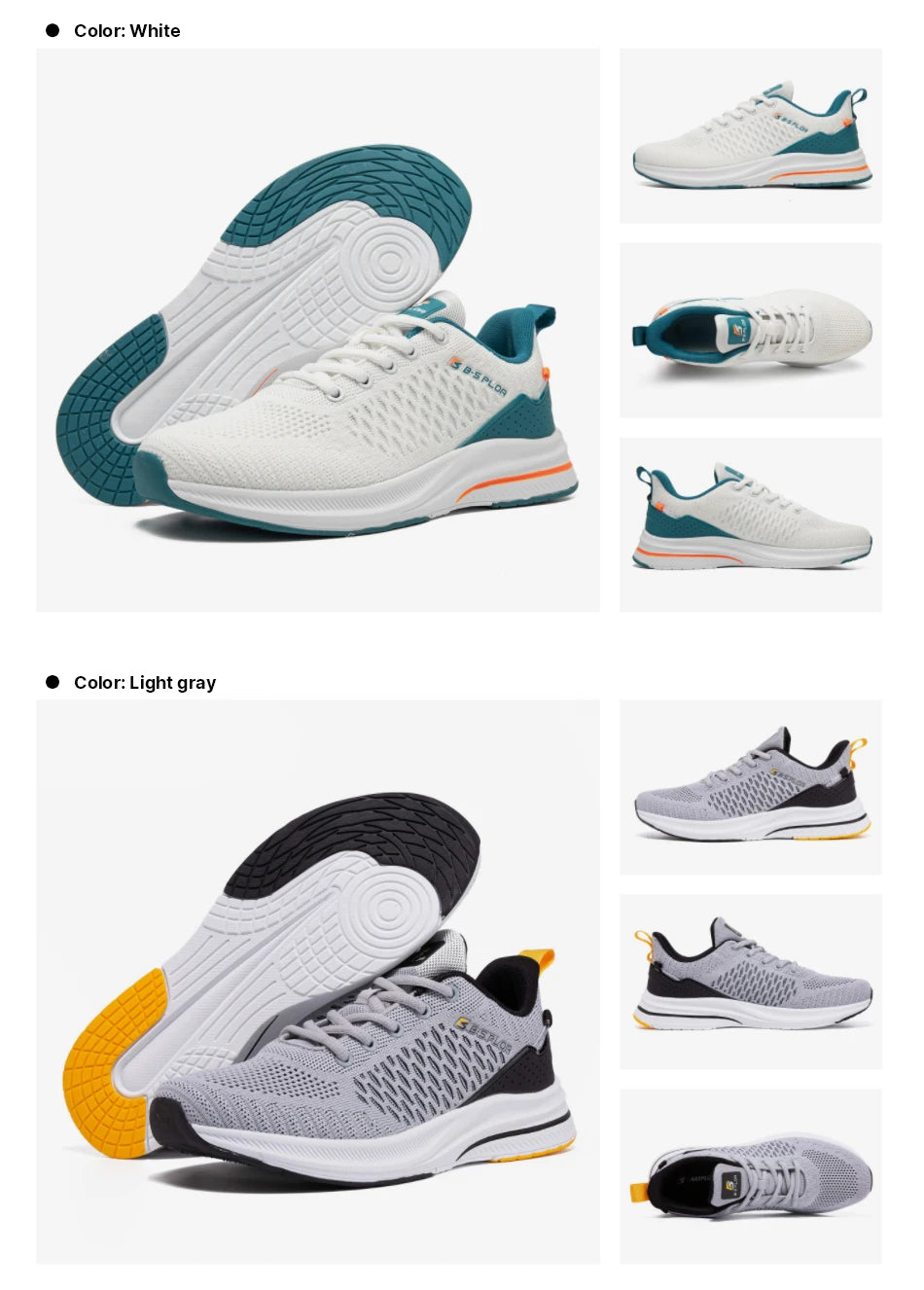 Pantofi de alergare ușori Baasploa pentru bărbați – Pantofi sport casual de designer, din plasă, cu șireturi, pentru bărbați, confortabili, pentru sporturi în aer liber și tenis
