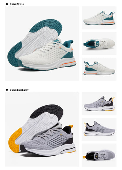 Pantofi de alergare ușori Baasploa pentru bărbați – Pantofi sport casual de designer, din plasă, cu șireturi, pentru bărbați, confortabili, pentru sporturi în aer liber și tenis