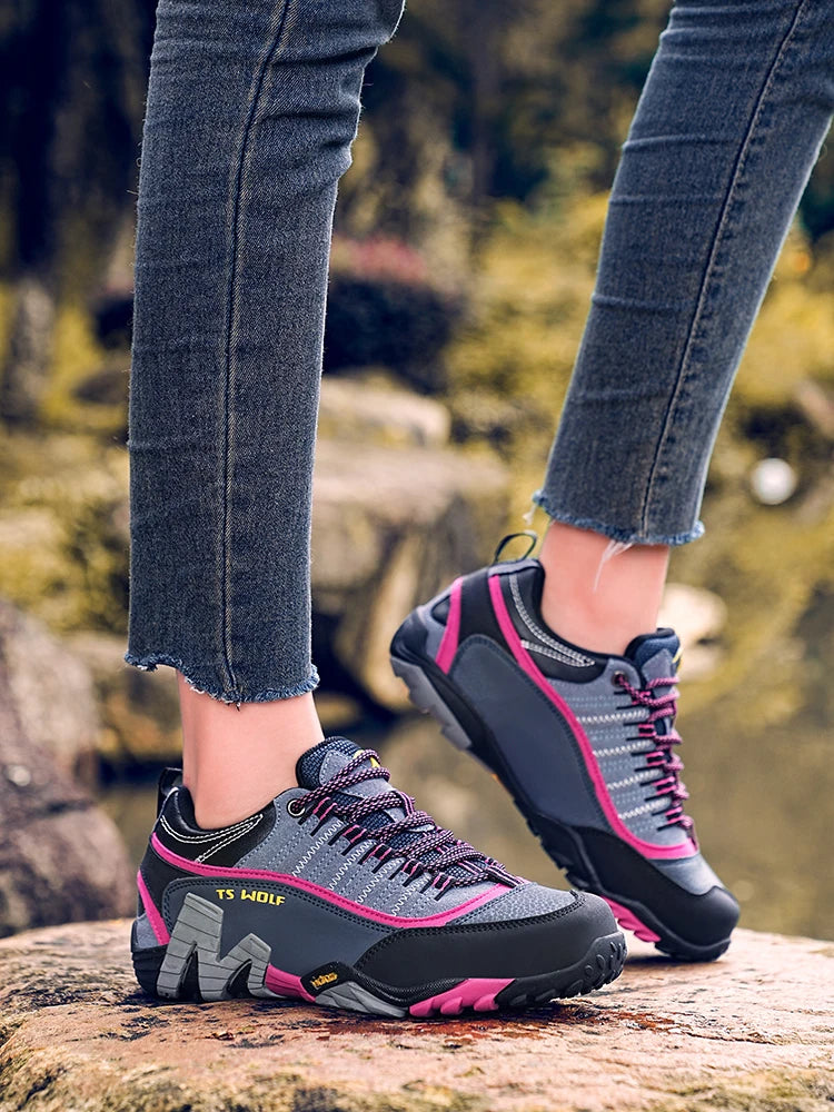 Outdoor-Liebhaber-Trekkingschuhe für Herren, wasserdichte Wanderschuhe, Bergstiefel aus echtem Leder, Woodland-Jagd- und taktische Schuhe