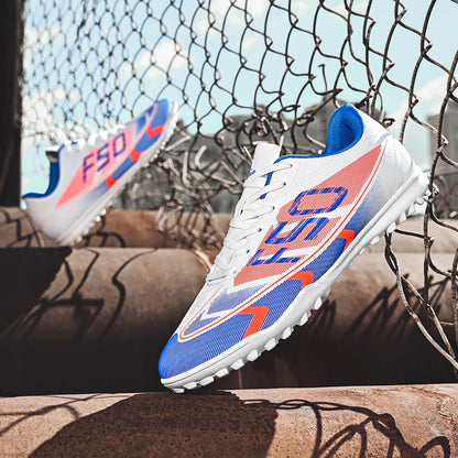 Adult TF football shoes are breathable, mesh, durable, flexible, casual, outdoor, stable, and professional football shoes