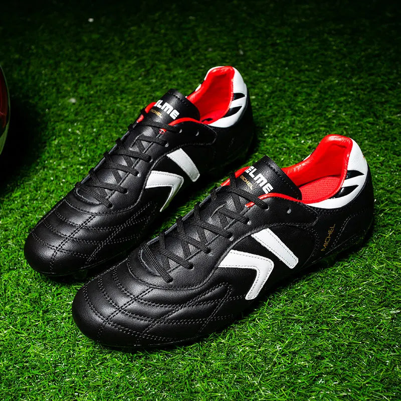 KELME FG Soccer Shoes Original Cow-Skin Sneakers Men Professional Grass Non-Slip Sports Training Football Boots ZX80011018