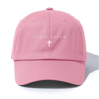 1pc JESUS SAVES Print  Baseball Cap for Adults,Minimalist Retro Style Casual Soft Adjustable Dad Hat,Perfect As Gift