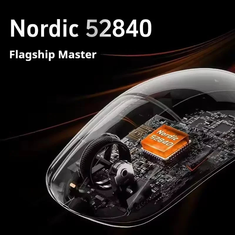 ATK A9 belaidė žaidimų pelė su NearLink technologija, ergonomiška PAW3395, trijų režimų Bluetooth, mažos delsos e. sporto pelė PC