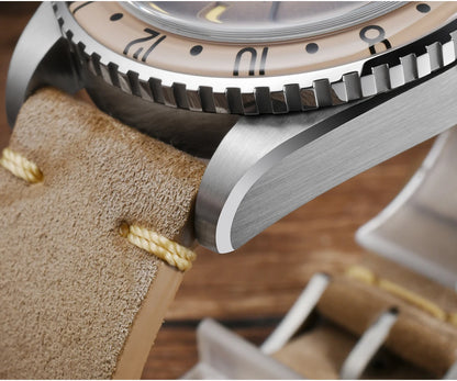 San Martin 2025 Men's Watches Retro NH34 GMT Sandwich Dial 40mm Bidirectional Sapphire Bezel Luxury Sports Watch 20Bar SN0134