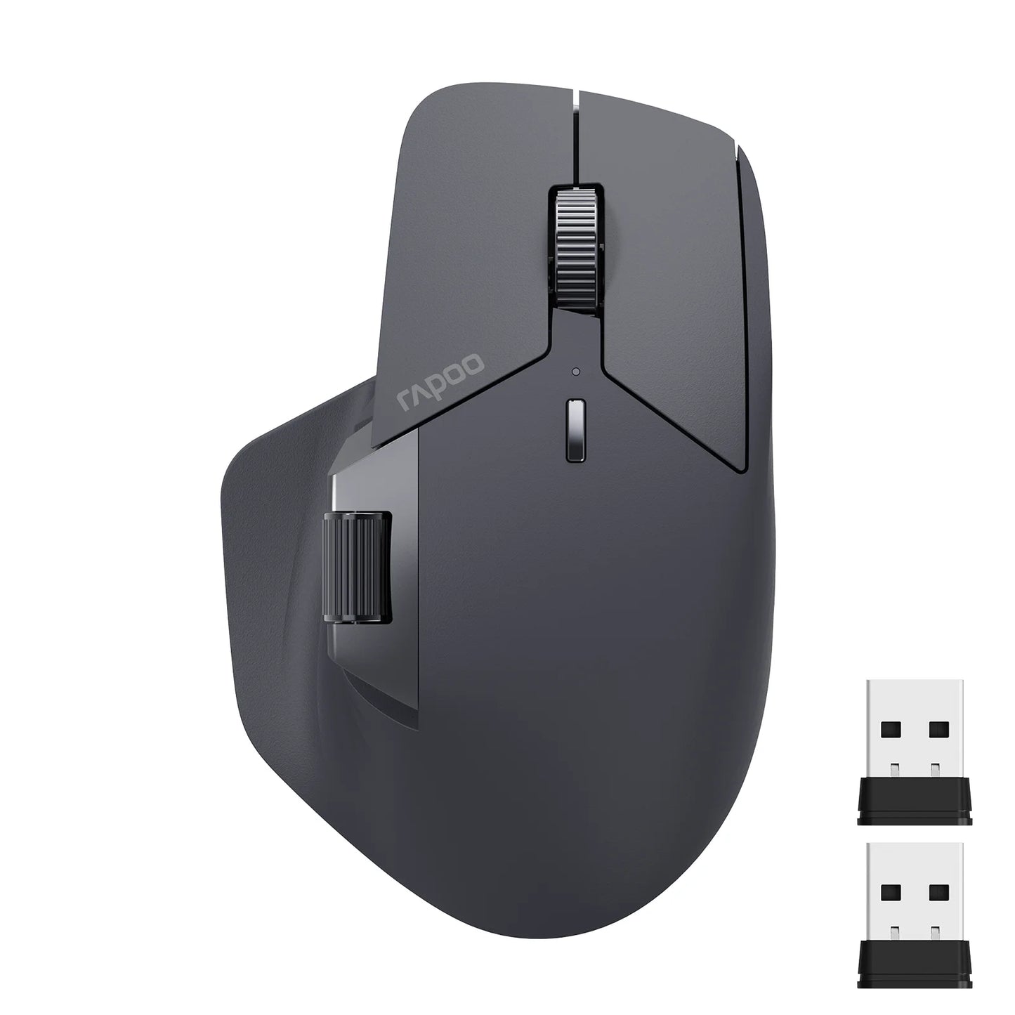 Rapoo MT760L/MT760M multimode genopladelig trådløs mus, ergonomisk, 4000 DPI, understøtter op til 4 enheder, Bluetooth-mus