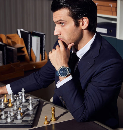 SAPPHERO Men’s Watch – Luxury quartz watch, water-resistant to 50 m, featuring an imported movement and a stainless steel case – An ideal gift idea for men.