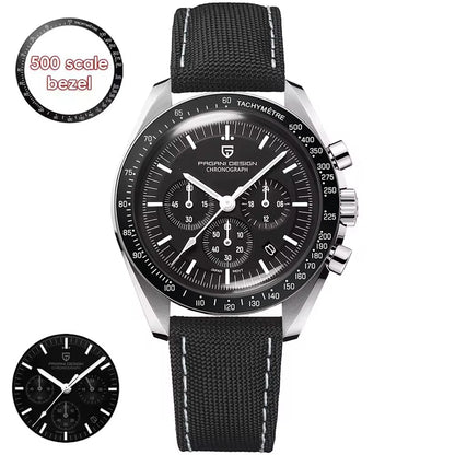 PAGANI DESIGN Moon Men's Watches Gold Luxury Quartz Watch Men Speed Sports Chronograph AR Sapphire Waterproof Luminous Man Gift