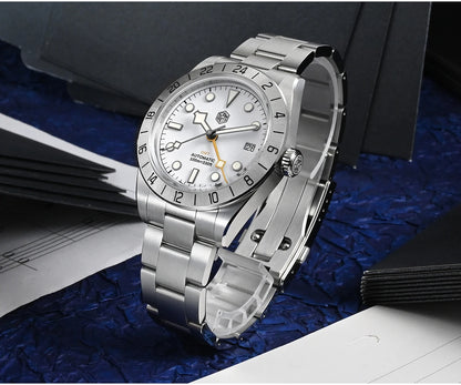 San Martin Nuevo reloj mecánico automático NH34 BB GMT de 39mm, reloj deportivo de zafiro, luminoso, impermeable 100m para hombre, Relogio SN0054