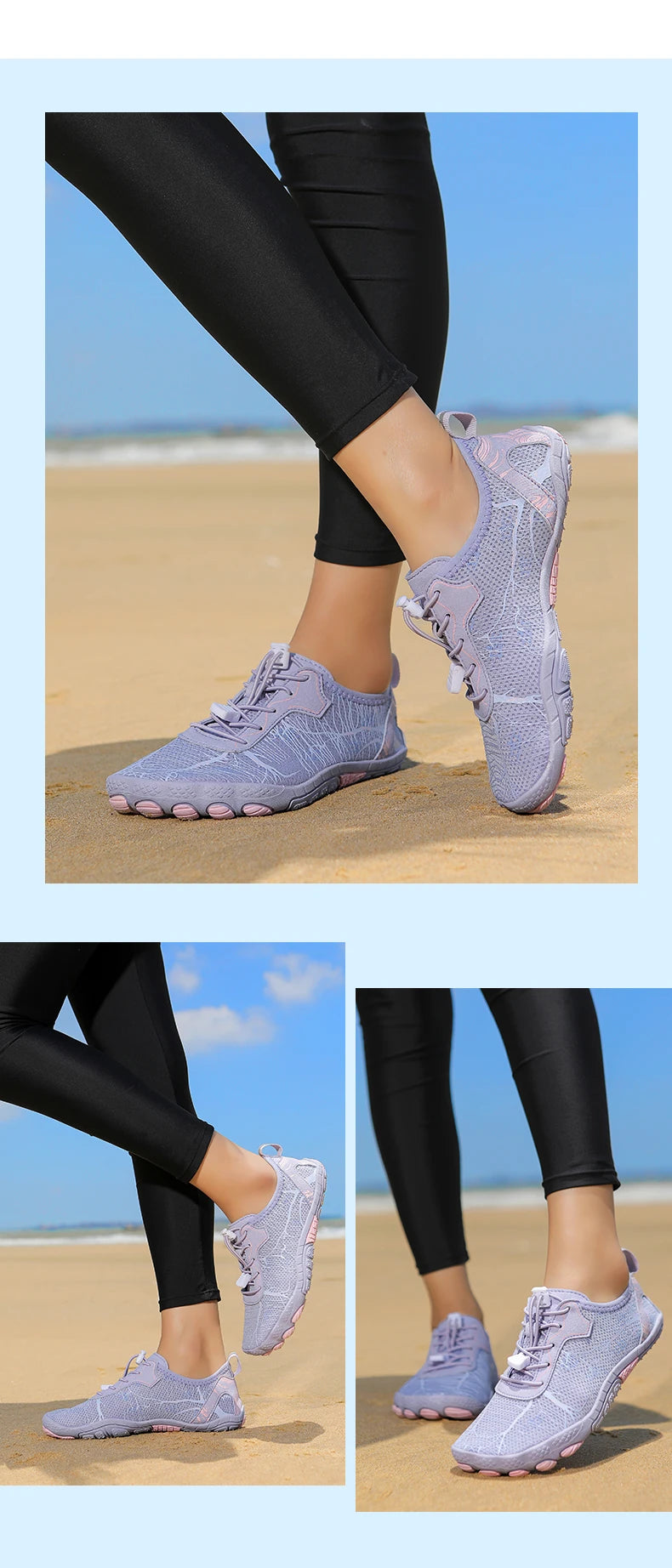 Sapatos Barefoot para Homem e Mulher, Calçado de Praia Outdoor de Secagem Rápida e Antiderrapante, Sapatos para Desportos Aquáticos e Fitness Indoor, Calçado Desportivo