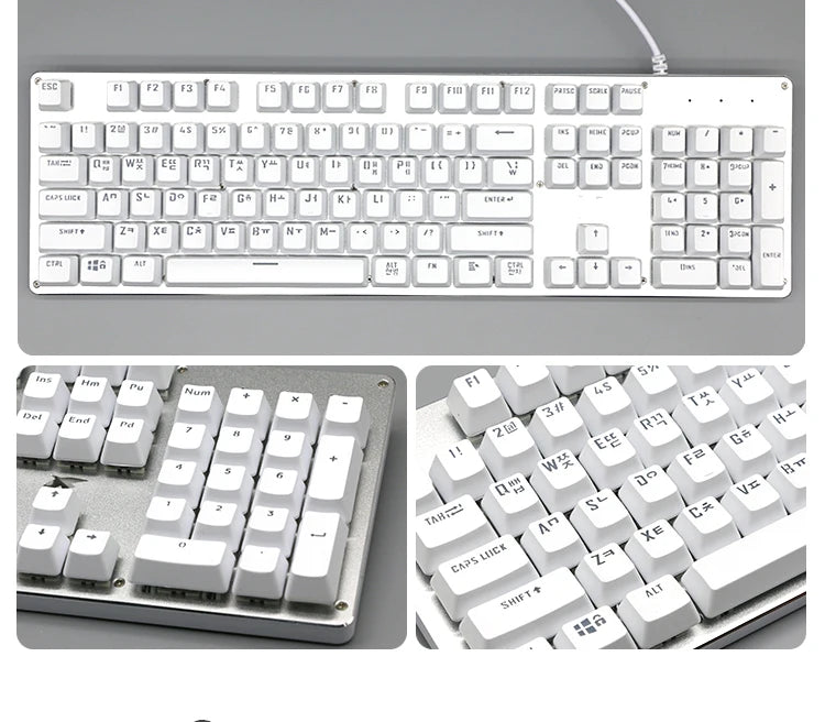 104 teclas retroiluminadas coreanas, francesas, rusas, españolas y alemanas para teclado mecánico con interruptores MX, perfil OEM, teclas ABS DIY
