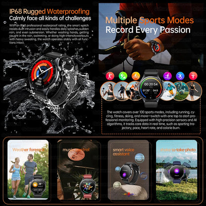 For XIAOMI 2025 New ECG+PPG Smartwatch Precise Uric Acid Blood Lipids Pressure Body Analysis Smart Watch Men BT Call NFC Watches