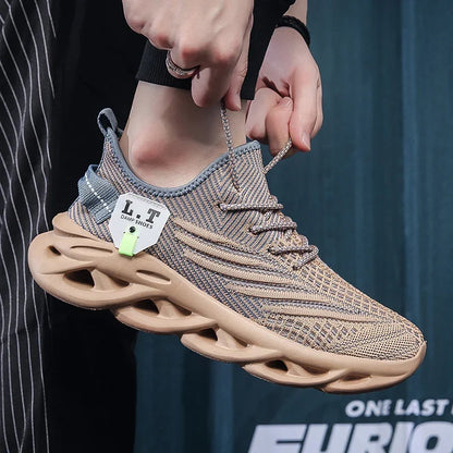 YRZL løbesko til mænd, sorte joggingsko, casual sneakers til udendørs brug, åndbart mesh, let stødabsorbering, sorte tennissko til kvinder