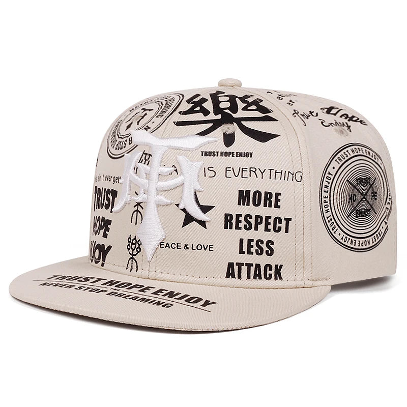 2026 New Fashionable Creative Baseball Hat T Graffiti Embroidery Street Hip Hop Hat Daily Casual Wear Sunshade Hat Flat Edge Hat