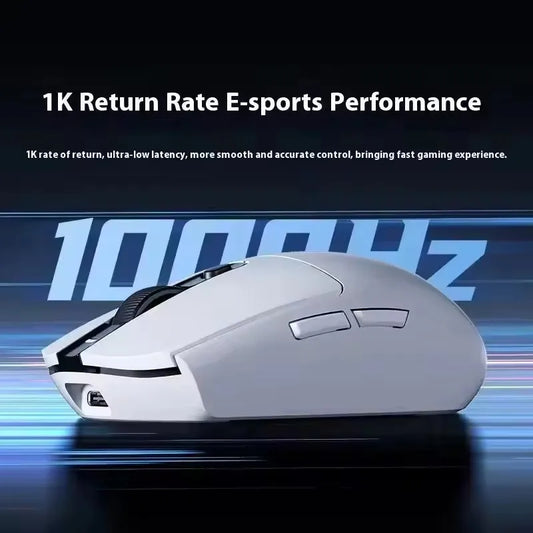 Ratón gaming inalámbrico MCHOSE G3 V2 Pro trimodo Bluetooth 800mAh recargable, ligero, con ergonomía personalizada para esports