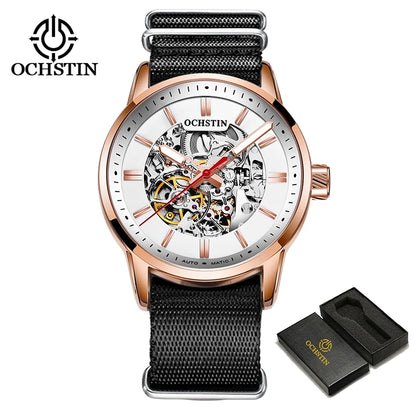 OCHSTIN Automatic Mens Watches Top Brand Luxury Royal Luminous Skeleton Waterproof Mechanical Fashion Male Clock Gifts for Men