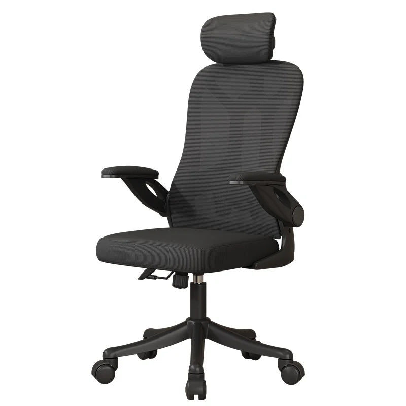 Chaise de bureau ergonomique en maille – Confortable pour une utilisation prolongée, idéale pour le télétravail, le gaming et la chambre, avec accoudoirs rabattables à 90° et réglables en hauteur