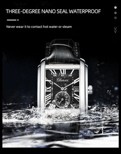 CHENXI 8216 Hot Selling Top Brand Business Men's Watch Quartz Military Calendar Waterproof Men's Leather Strap Elegant Clock