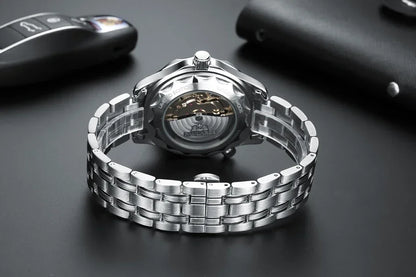 Automatic Mens Watch Mechanical Self Wind Movement Stainless Steel Casual Yellow Gold Silver Blue Master Wave Fashion Watches