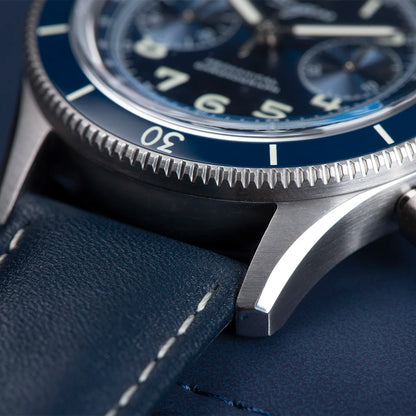 Sugess Pilot Watch Handwind Chronograph Mechanical Wristwatches Luminous Skeleton Men Watches Crystal Sapphire Leather New 2022