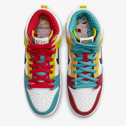 Nike Authentic Unisex Contrast Anti-Slip High-Top Skate Shoes DH7778-100