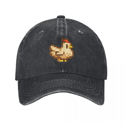 Stardew Valley Hühner Baseballkappe Derby-Mütze Luxus-Kappen lustige Mütze Geburtstag Herrenkappen Damenkappen