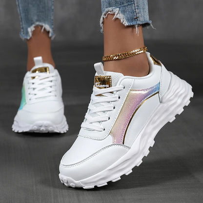 New Summer Fashionable Womens Sports Shoes Versatile Lightweight and Durable Running Shoes Shock-absorbing Daily Walking Shoes