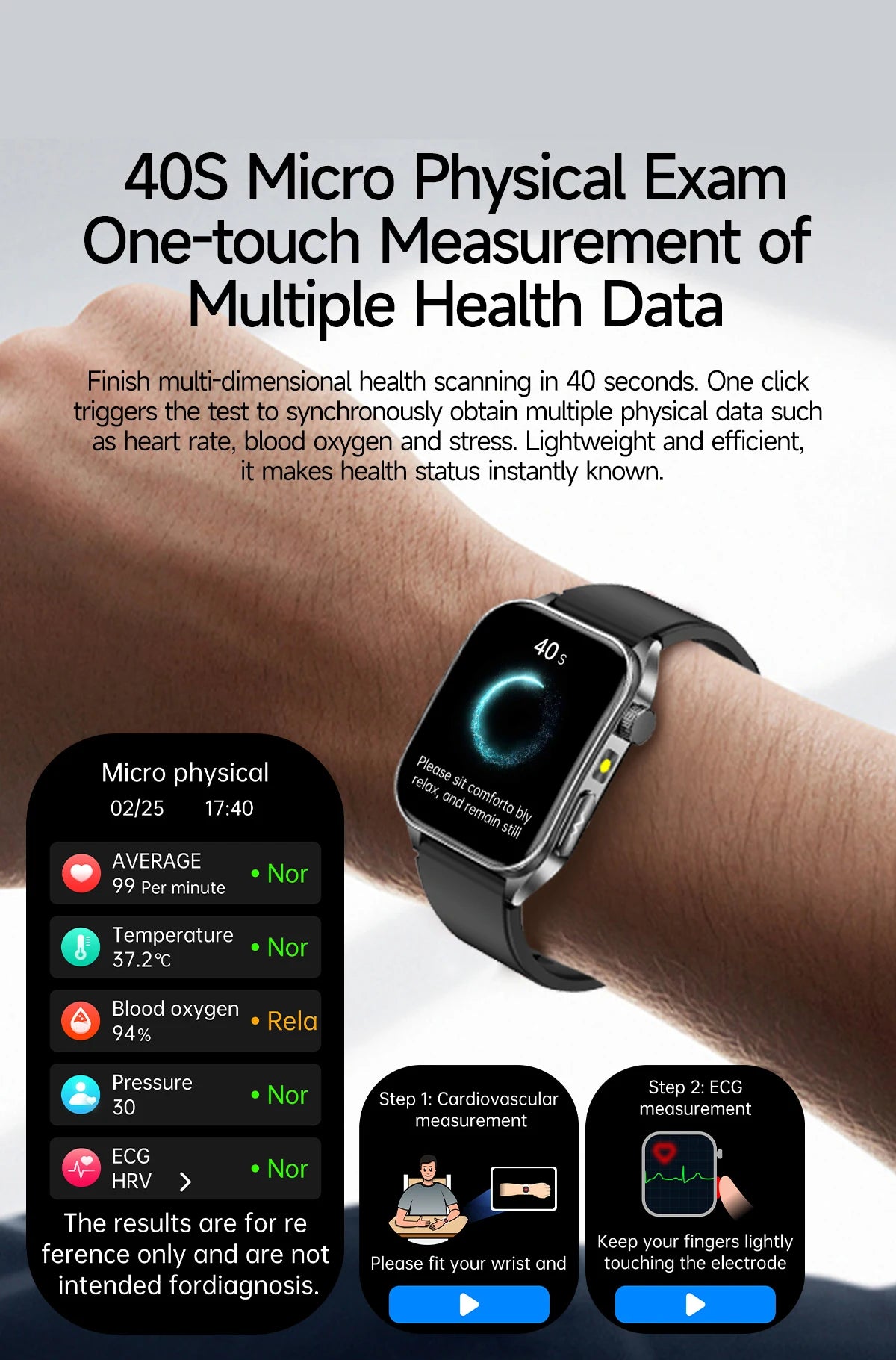 2026 New 650nm Laser Therapy Blood Fat Uric Acid Blood Pressure Smart Watch ECG+PPG Precise Health Monitor Smartwatches For Men