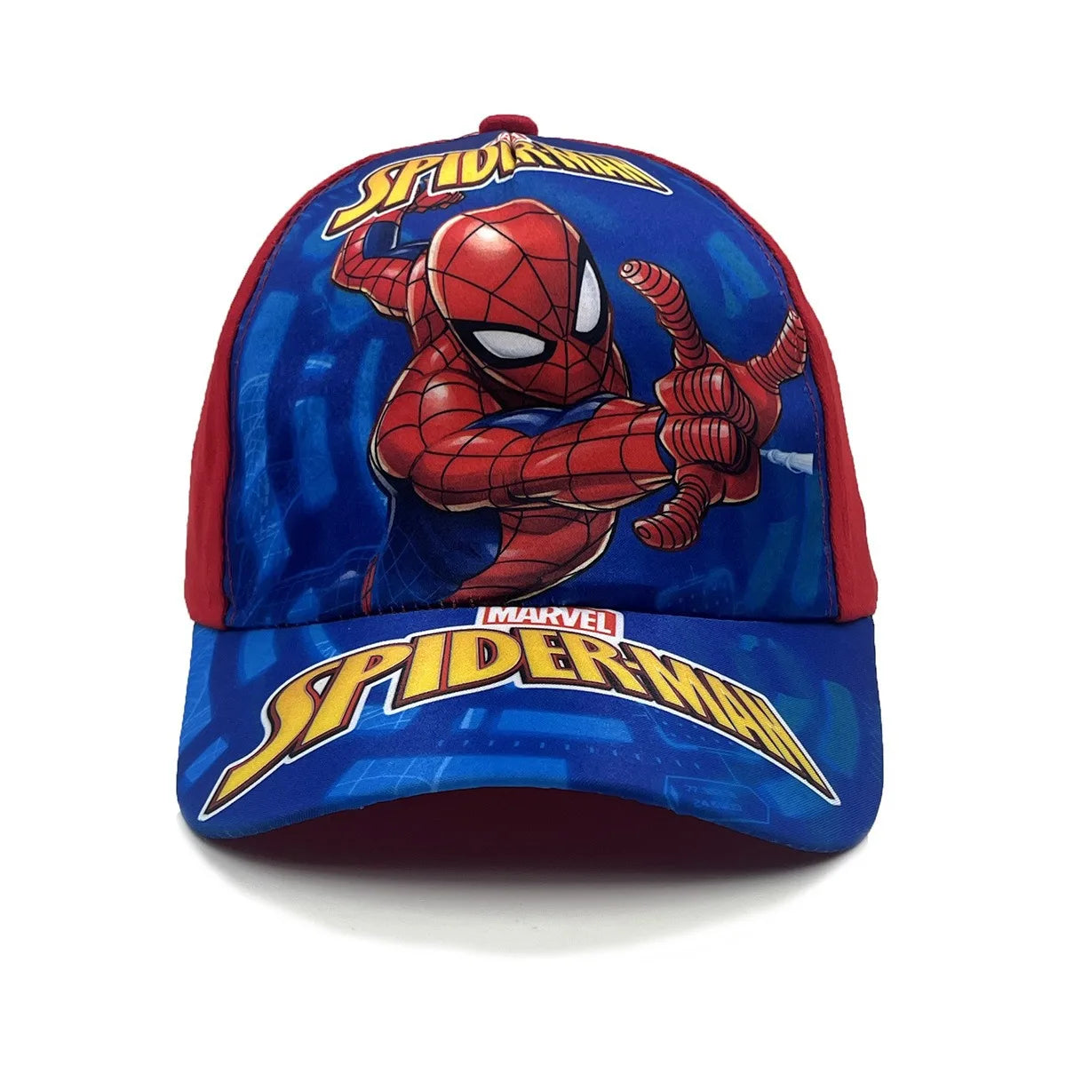 Marvel Spider-Man anime-figur baseballkasket, børnekasket med skygge, bomuld og polyester, hovedbeklædning til alle årstider, solbeskyttelse, gaver