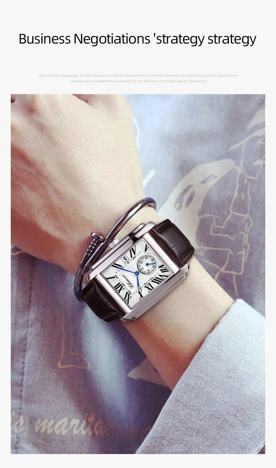 CHENXI 8216 Hot Selling Top Brand Business Men's Watch Quartz Military Calendar Waterproof Men's Leather Strap Elegant Clock