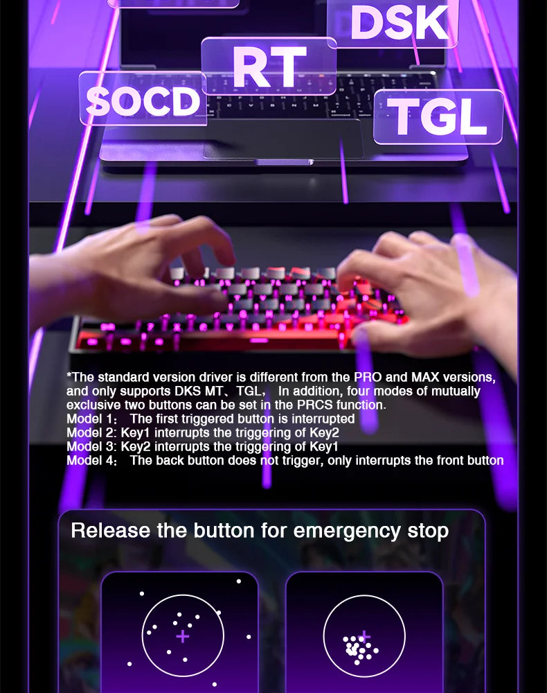 AULA WIN60 HE Magnetic Keyboard 21 Keys Butterfly Keycaps Wired 8K Return RGB Hotswap Customized E-sports Gaming Keyboard