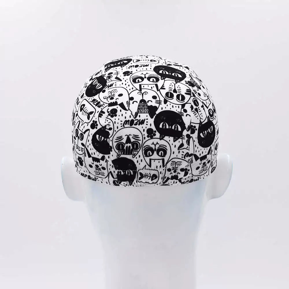 Cool style Cycling Caps Summer Breathable Sports Bicycle Hats Quick Dry Polyester Black Blue Bike Hats Classical Retro Runing