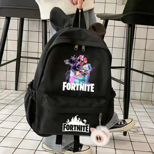 Uusi Fortnite-sarjakuvareppu pojille ja tytöille, rento koulureppu, suuri kapasiteetti, opiskelijalaukku, pupunkorvallinen matkareppu, paperitavaralahja